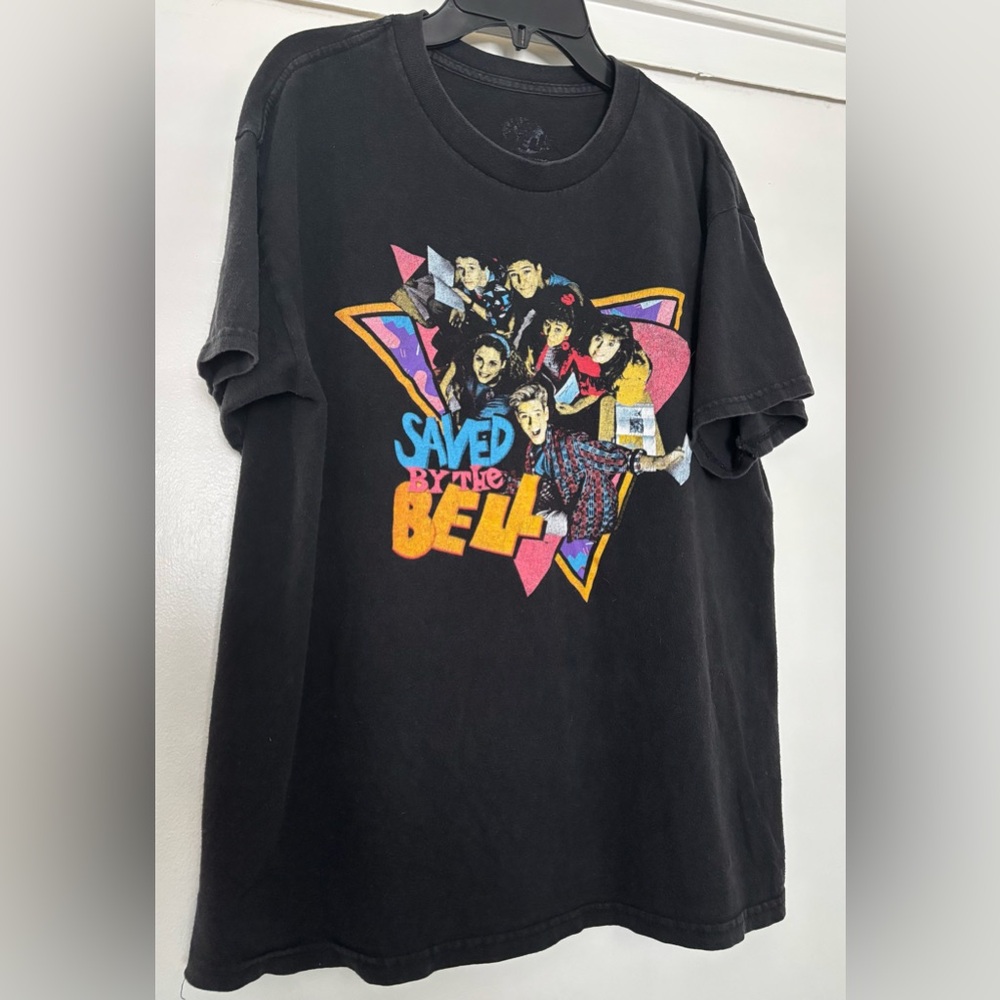 Black Graphic T-Shirt Saved by the Bell Unisex Medium